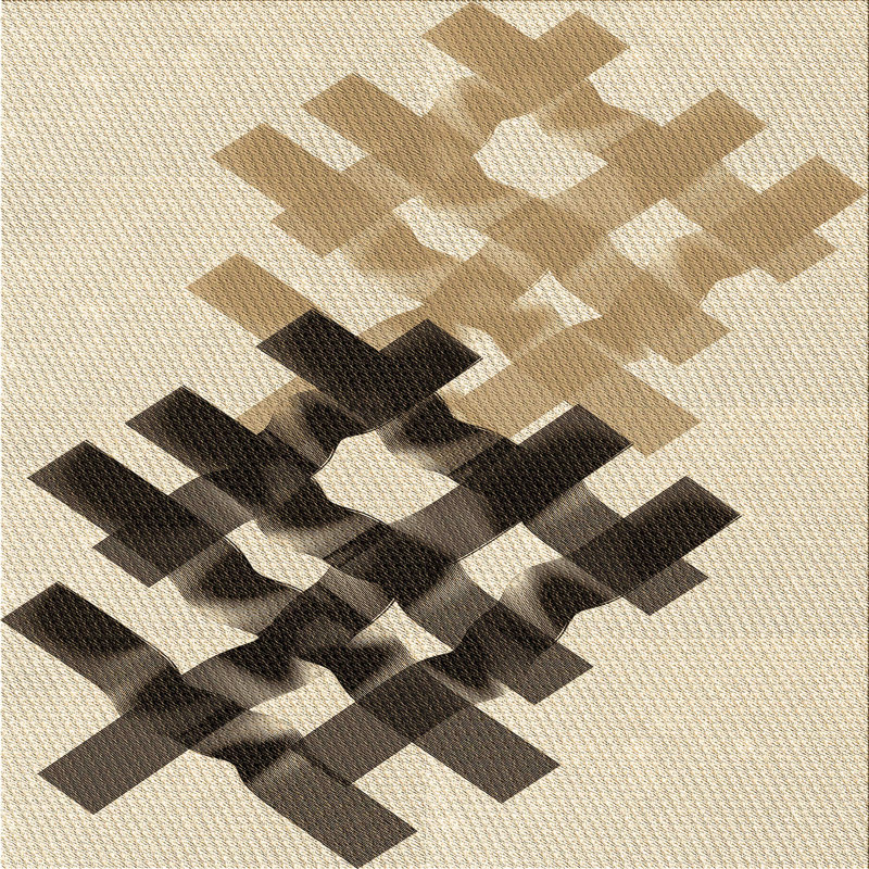 Geometric Indoor Rug, Square 5'