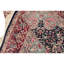 Tapis rouge / bleu marine en laine noué à la main de conception unique 6 pi x 9 pi