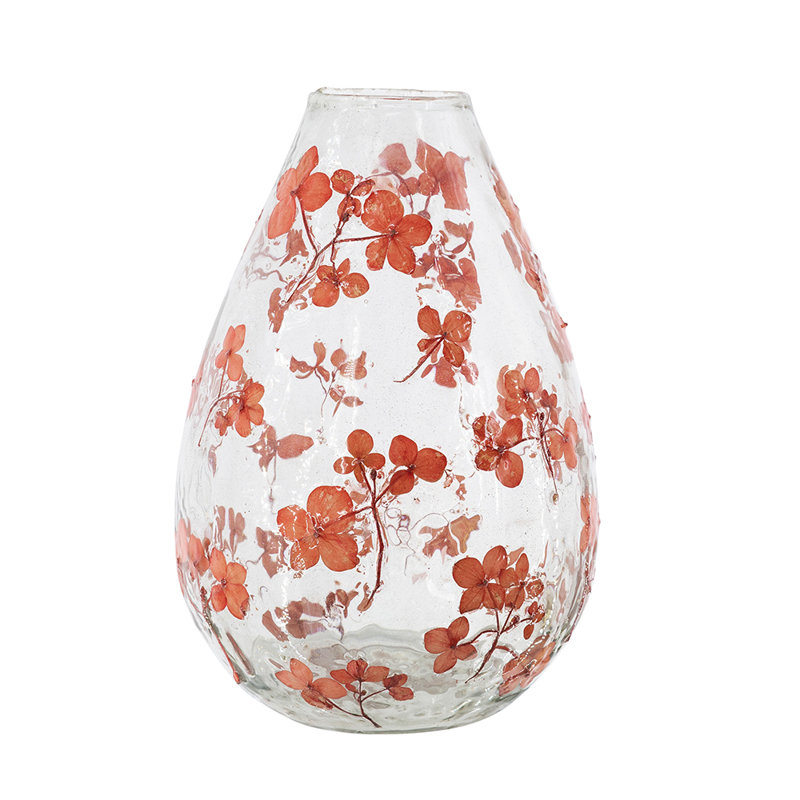 Vase en verre transparent D6x9, H 9,1 po x l 6 po x P 6 po