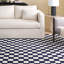 Tapis bleu marine / ivoire Freemont-90584268