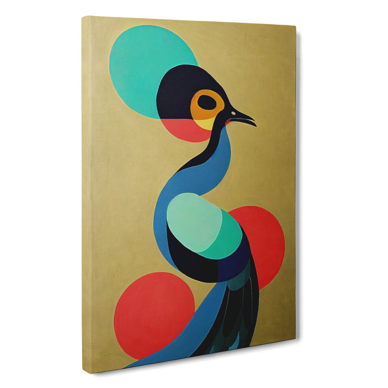 Abstract Bird No.3 - Wrapped Canvas Painting, 50cm H x 35cm W x 3cm D