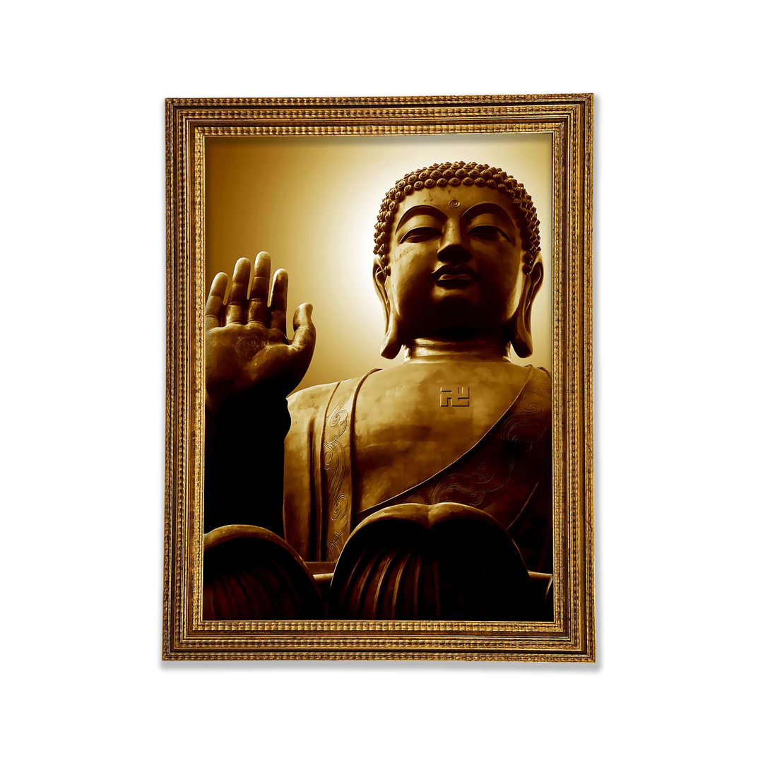 Sepia Buddha Statue - Einzelner Bilderrahmen Kunstdrucke