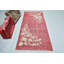 Tapis de couloir traditionnel turc fabriqué à la main dans un motif floral avec de la laine rouge élégante