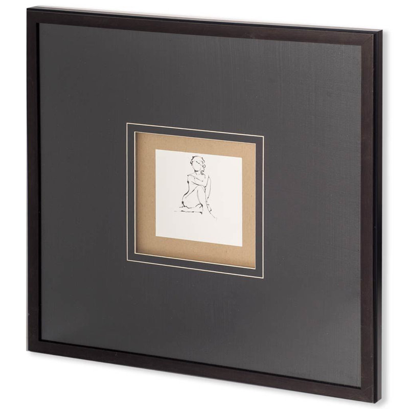 Contour figure 2 par Stefano Altamura, reproduction d'art encadrée et texturée encadrée à la main, Contour Figure 2