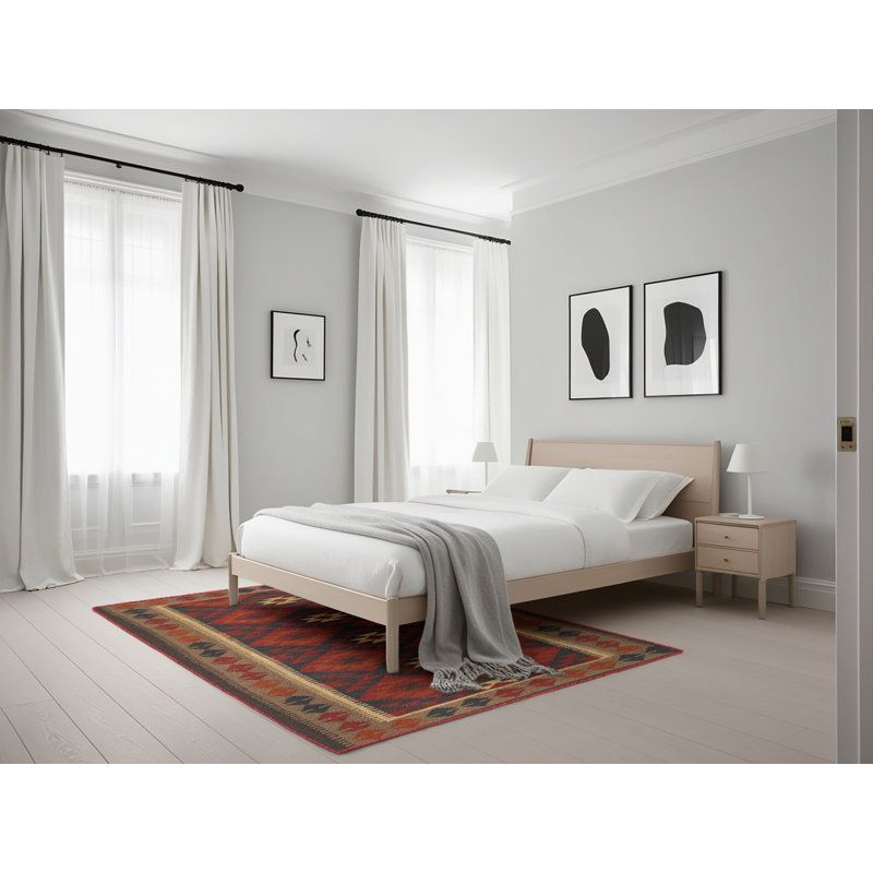 Tapis beige/brun/gris contemporain, Rectangle 5 pi x 7 pi