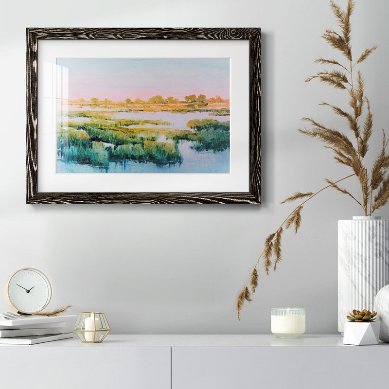 Marshland View I - reproduction de cadre photo simple, Noir, H 18 po x l 26 po
