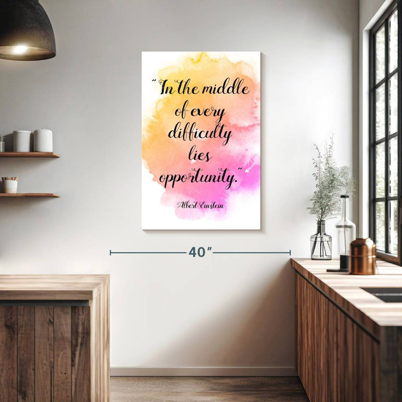 Einstein's Famous Quote, 39" H x 26" W