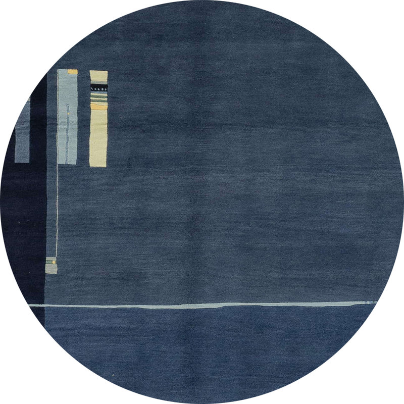 Abstract Indoor Rug, Round 5'