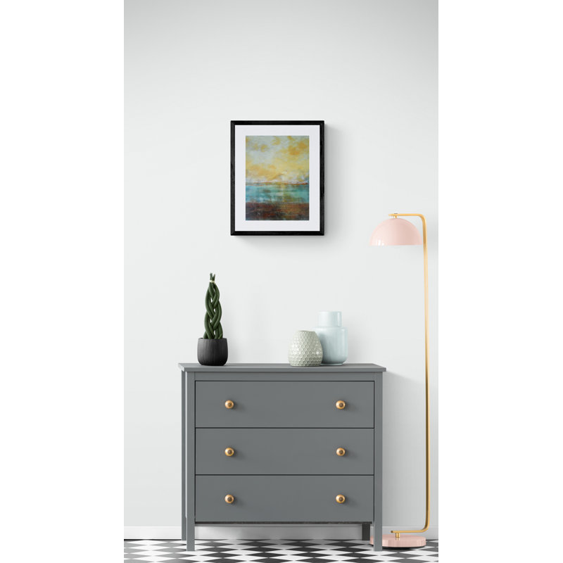 Guardian Light Print by Victoria Primicias, Black Framed Canvas, 33" H x 25" W