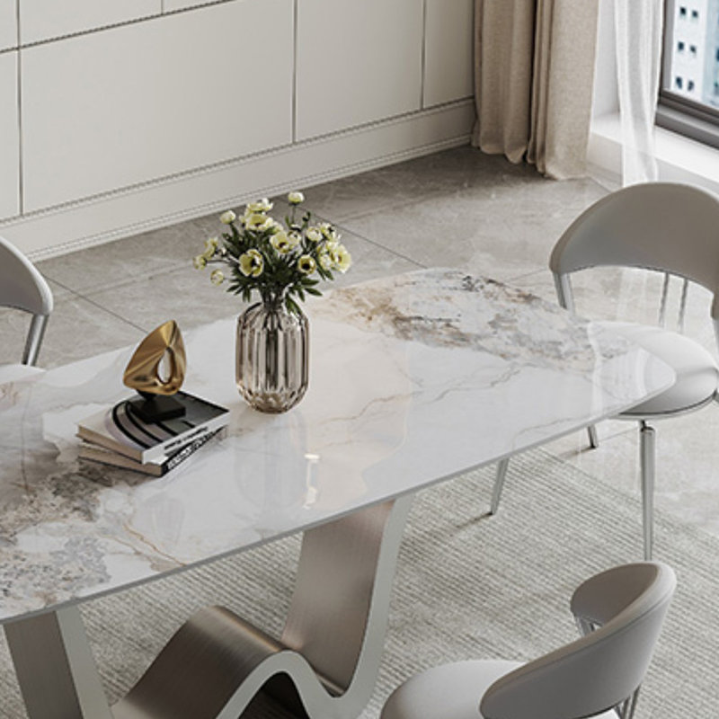 Table et chaise de salle à manger à la mode, H 29,5 po x L 78,7 po x l 35,4 po, 7