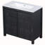 Meuble-lavabo simple 36 po avec plateau Stacye-680285890