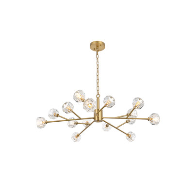Luminaire suspendu sphérique spoutnik 15 lumières Alaiah