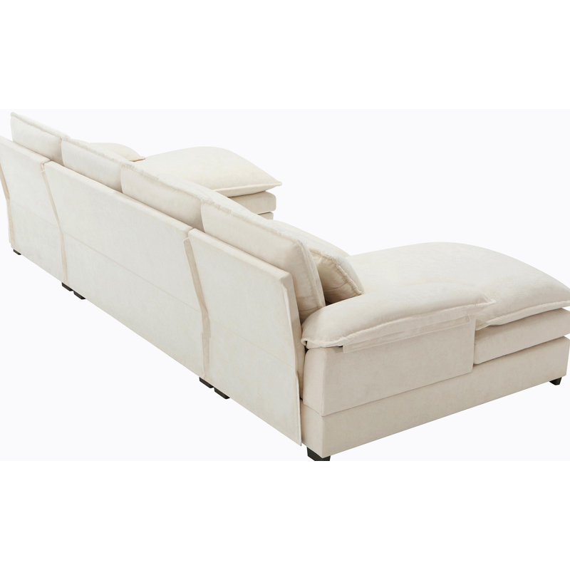 Canapé modulaire 3 pièces Tamaryn, Polyester beige