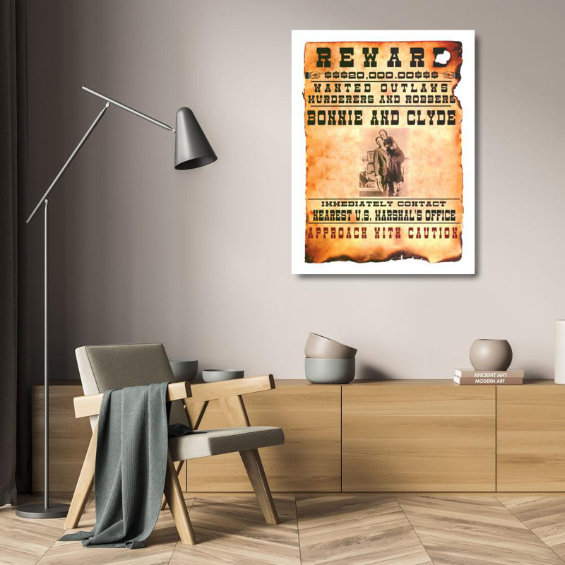 Affiche Bonnie and Clyde, H 24 po x l 18 po
