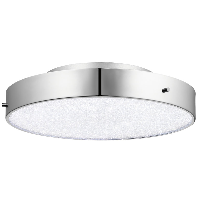 Crystal Moon Glass LED Flush Mount