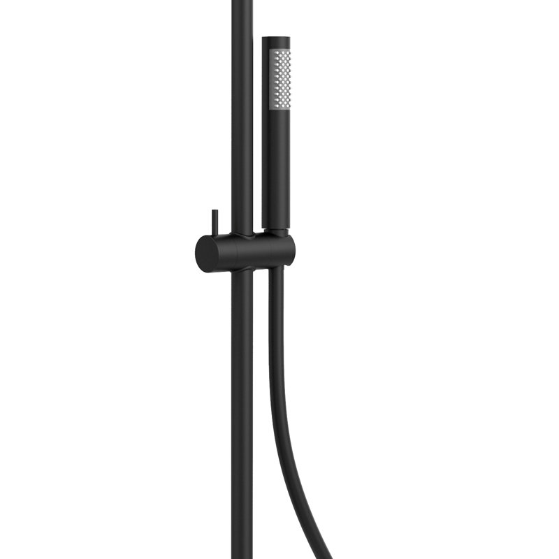 Robinet de douche Melissa avec valve brute, Noir mat