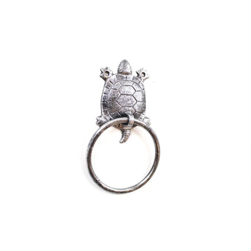 Anneau à serviettes en fer moulé, Argent