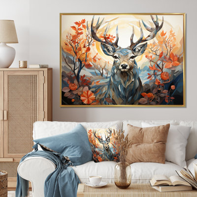 " Deer Graceful Fawn Geometric II "