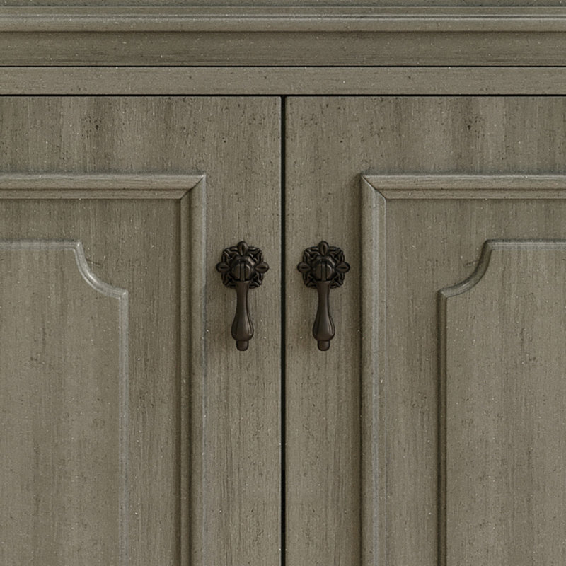 Meuble-lavabo de salle de bain rétro avec lavabo, armoire de salle de bain rustique, Gris antique