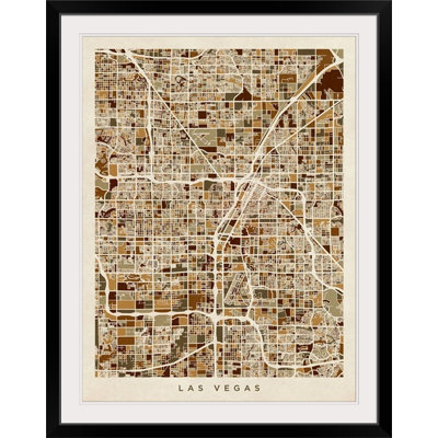 «Las Vegas Street Map» par Bellen, impression
