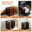 Iron And Wood Combination Waste Basket