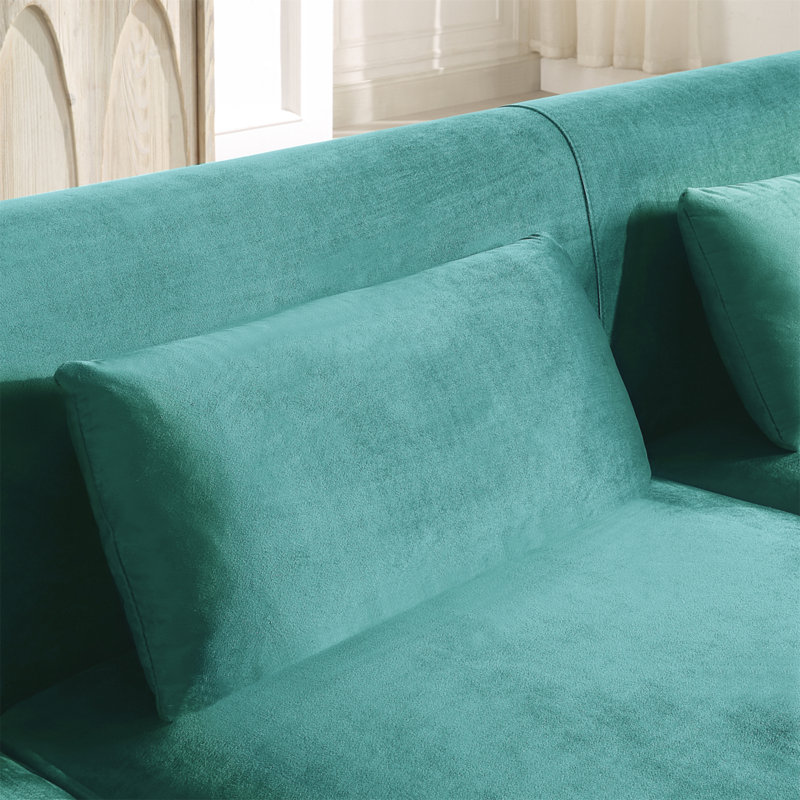 Barcaldine Velvet Loveseat, Sky Blue Velvet