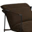 Chaise d'appoint rembourrée avec cadre en métal et mélange de polyester brun-1290978804