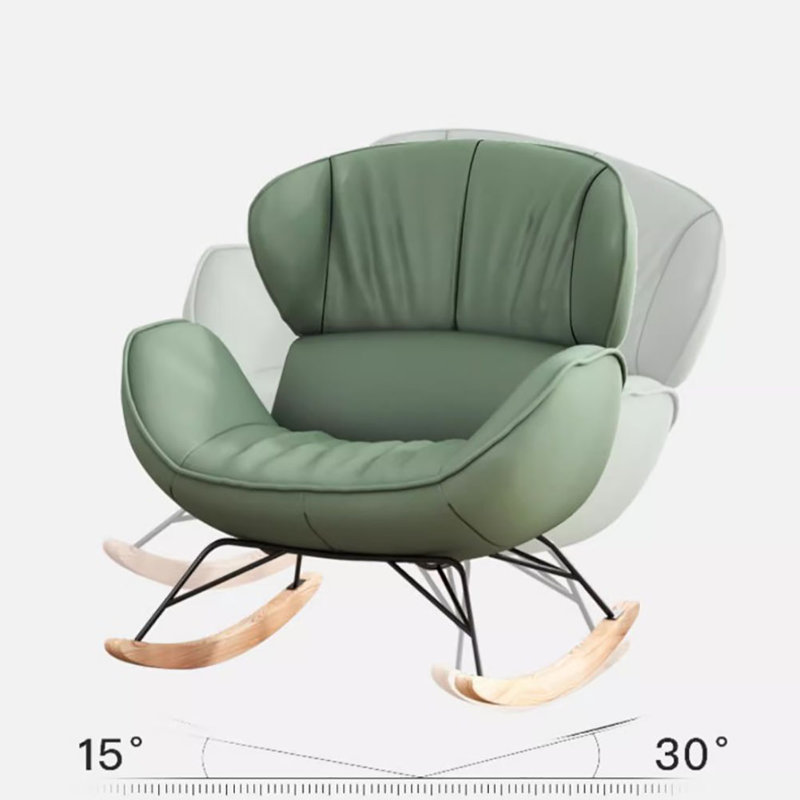 Chaise berçante élégante et confortable, Vert