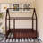Wood Bed House Bed Frame With Fence-207616643-207616655