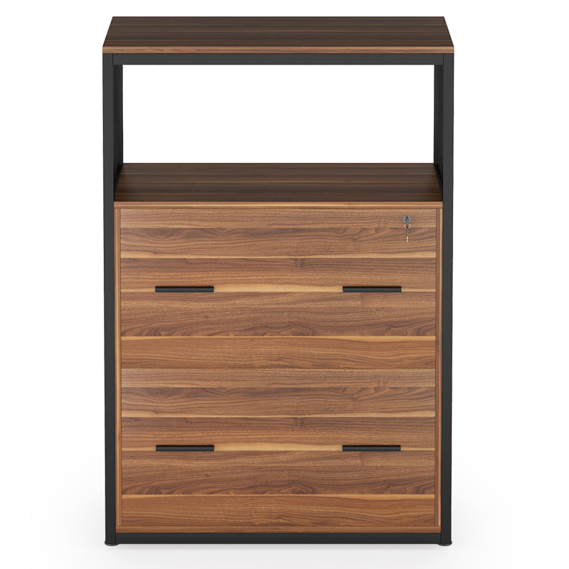 Espinal 23.622'' Wide 2 -Drawer File Cabinet, Walnut