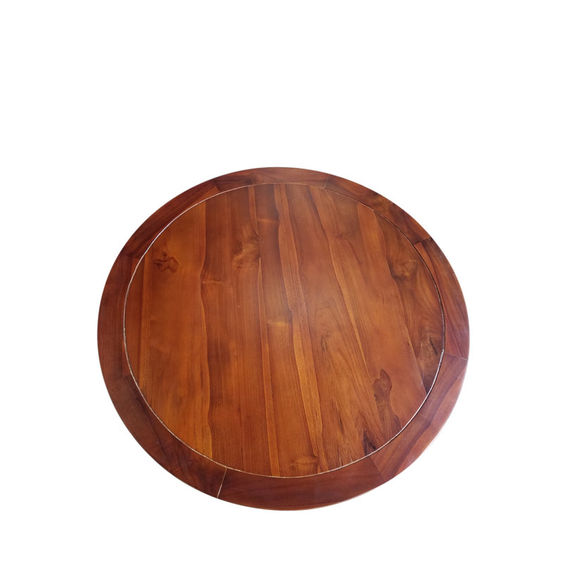 Tourne-disque plateau de table en bois de teck très large 36 "D