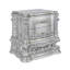Table de chevet 2 tiroirs Heckstein en platine antique