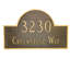 Classic Estate 2-Line Wall Address Plaque-694895049-694895047