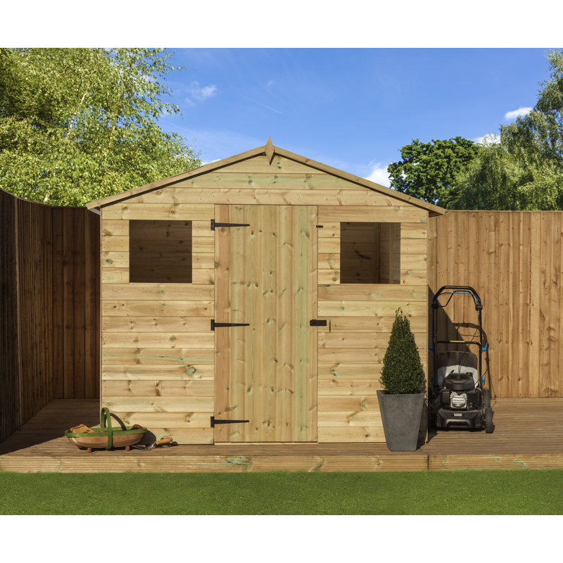 Premier Apex Shiplap Wooden Shed, 8ft. W x 10ft. D