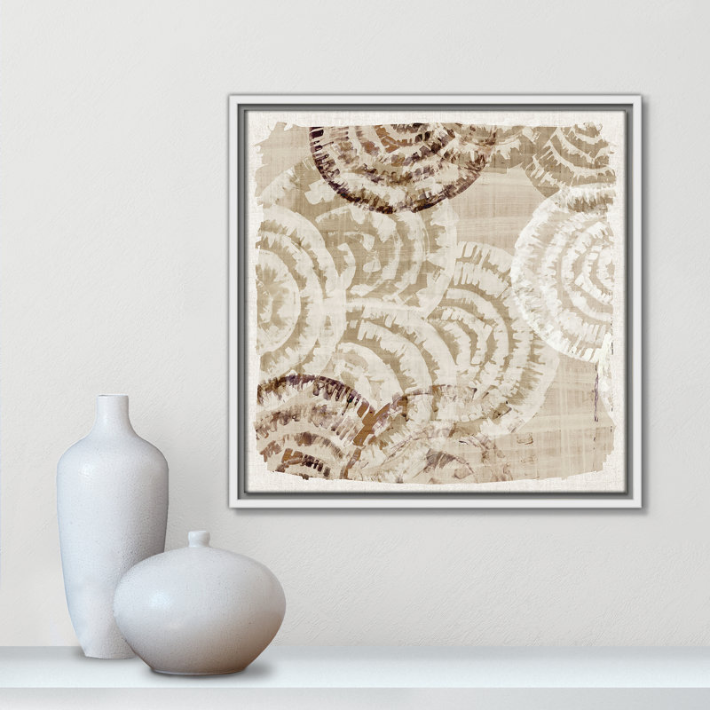 Motif Whicker II par Eva Watts, H 17,5 po x l 17,5 po, Blanc