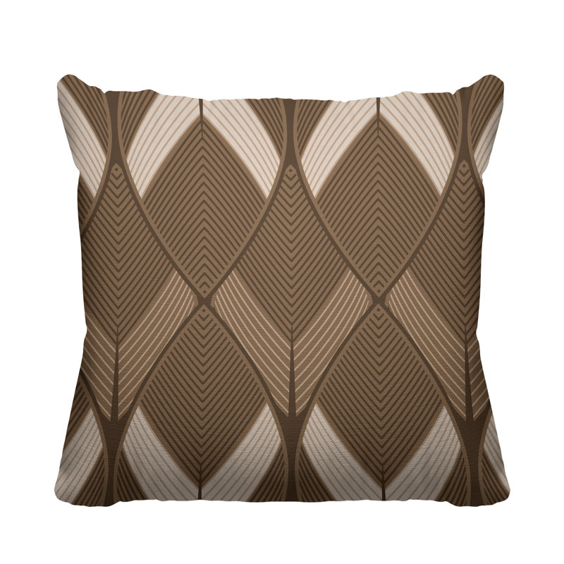 Coussin décoratif intérieur / extérieur Nora, L 15 po x H 15 po, Beige