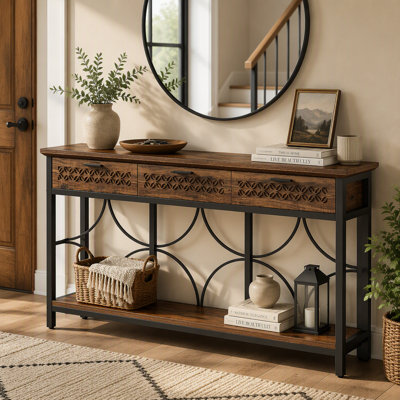 70.9" Console Table, Long Entryway Table Accent Table with Storage Drawers