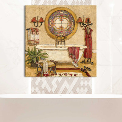 «Art Deco Bath I (Square)» par Charlene Olson, reproduction