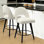 Tabouret de bar et de comptoir pivotant 26 po avec structure en bois massif