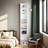 8-layer Adjustable Ultra-thin Bookshelf With Wavy Border – Detachable Upper & Lower Cabinets, 3-level Shelves, High Narrow Design For Home Office Display & Multi-functional Storage
