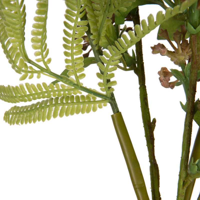 Ensemble de 2 plantes artificielles en fougère, Brun