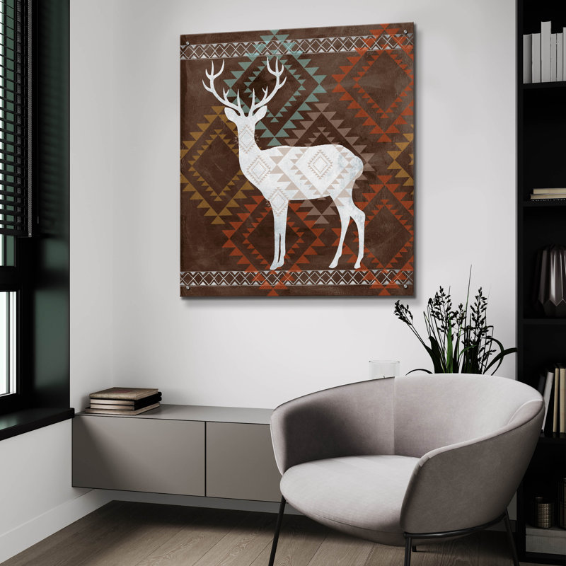  «Deer 2» par Erin Clark, art mural en verre acrylique, 12 po x 12 po, H 36 po x l 36 po x P 0,2 po