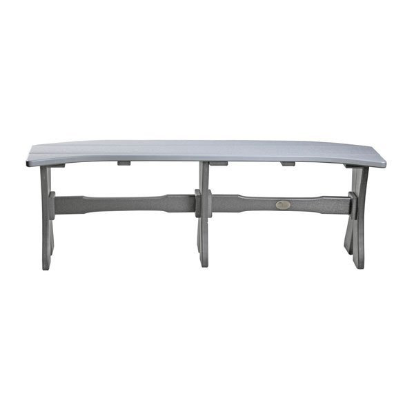 Banc de pique-nique en plastique Carolin, Gris colombe et ardoise