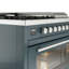 ILVE Professional Plus II 48 cuisinière à double combustible, 5 brûleurs scellés, plaque chauffante (bleu gris)-98168227-98168235
