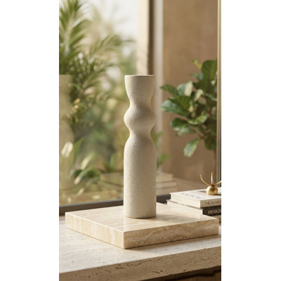 Vase en céramique texturé moderne Wabi-Sabi