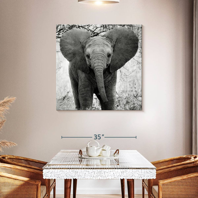 Brampt Funny Eared African Elephant, 39" H x 39" W