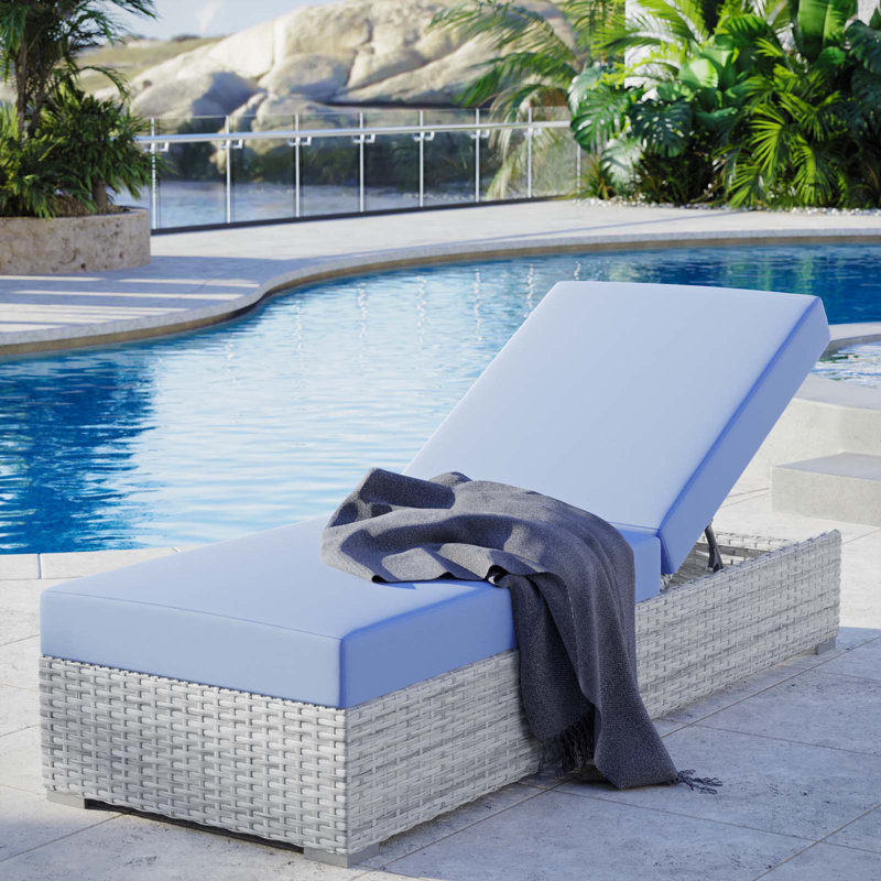 Chaise d'extérieur Modway Convene, Bleu clair