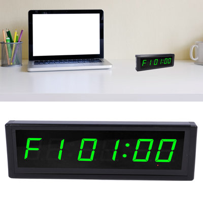 Horloge murale numérique à 6 chiffres, 7 couleurs réglables, minuterie, télécommande incluse, idéale pour le salon, la chambre à coucher, la cuisine ou le bureau. 5,8 cm (2,3 pouces), batterie 4000 mAh.