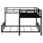 L-Shaped Metal Twin Over Full Size Bunk Bed