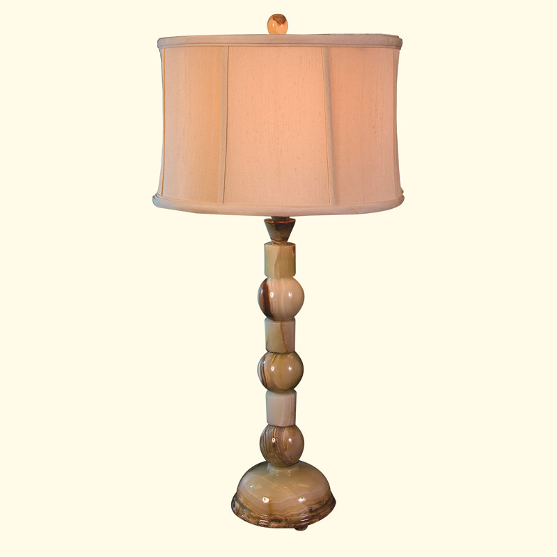 31" Tall Onyx Table Lamp "Noctis", Chartreuse